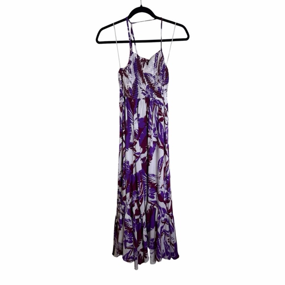 Intimately Free People Heat Wave Floral Purple and White Hi/low dress S - Picture 2 of 4